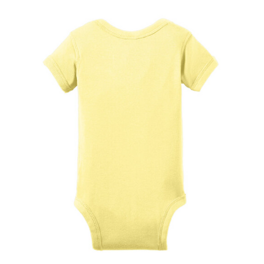 KCC Rabbit Skins™ Infant Short Sleeve Baby Rib Bodysuit - Banana