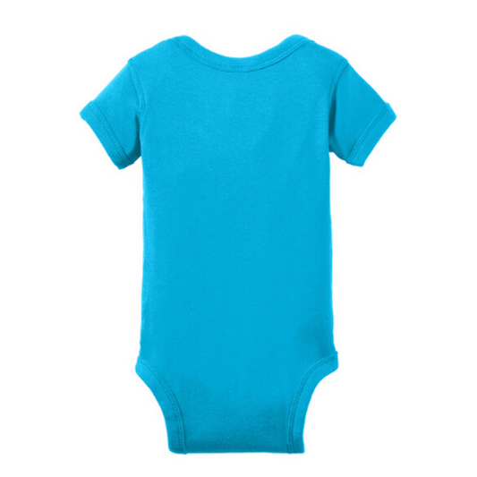 KCC Rabbit Skins™ Infant Short Sleeve Baby Rib Bodysuit - Turquoise