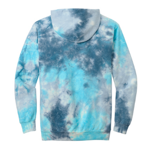 KCC Port & Co™ Crystal Tie-Dye Pullover Hoodie - Lagoon Colorburst