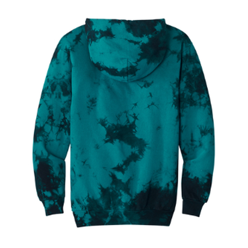 KCC Port & Co™ Crystal Tie-Dye Pullover Hoodie - Black/Teal