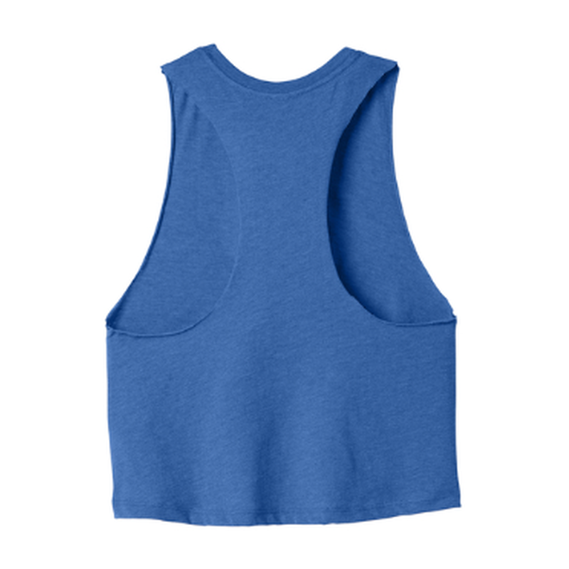 KCC BELLA+CANVAS® Women’s Racerback Cropped Tank - Heather True Royal