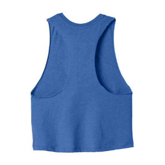 KCC BELLA+CANVAS® Women’s Racerback Cropped Tank - Heather True Royal