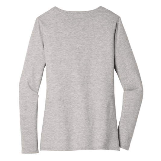 KCC District ® Women’s Very Important Tee ® Long Sleeve V-Neck - Light Heather Grey