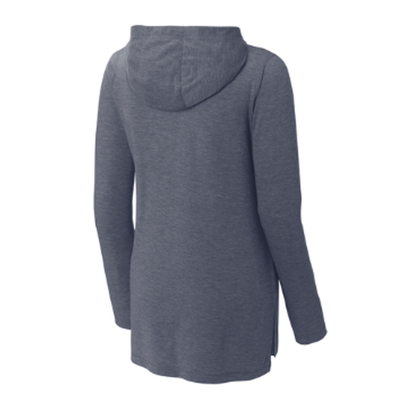 KCC Sport-Tek® Women's PosiCharge® Tri-Blend Wicking Long Sleeve Hoodie - True Navy Heather