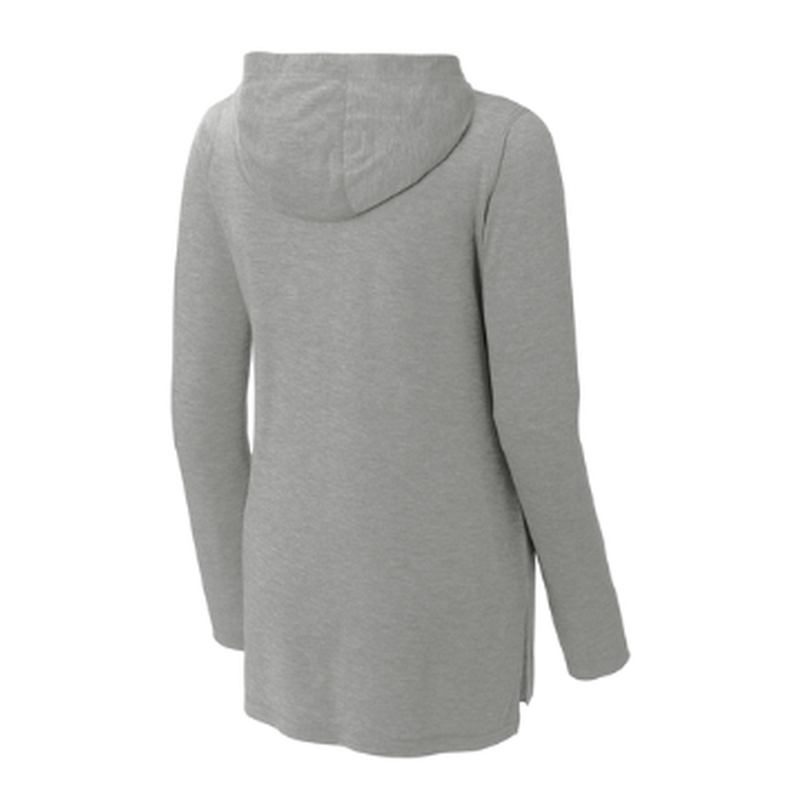 KCC Sport-Tek® Women's PosiCharge® Tri-Blend Wicking Long Sleeve Hoodie - Light Grey Heather