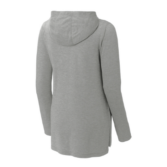 KCC Sport-Tek® Women's PosiCharge® Tri-Blend Wicking Long Sleeve Hoodie - Light Grey Heather