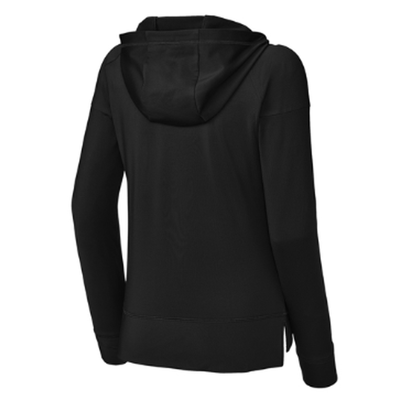 KCC Sport-Tek® Women's Sport-Wick® Stretch 1/2-Zip Hoodie - Black