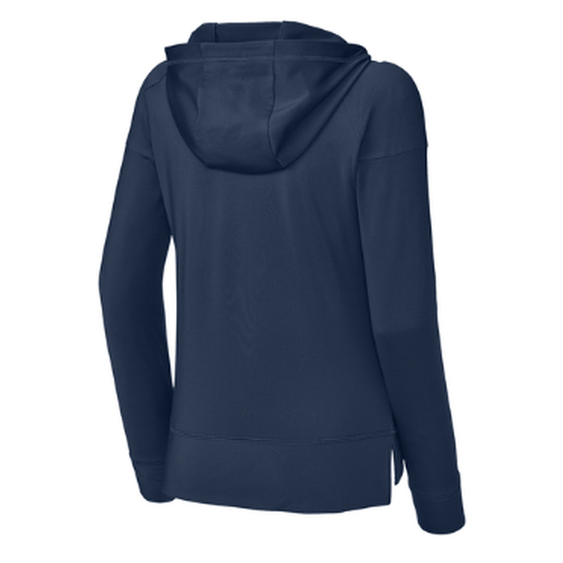 KCC Sport-Tek® Women's Sport-Wick® Stretch 1/2-Zip Hoodie - Navy