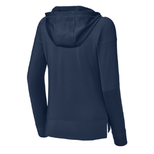KCC Sport-Tek® Women's Sport-Wick® Stretch 1/2-Zip Hoodie - Navy