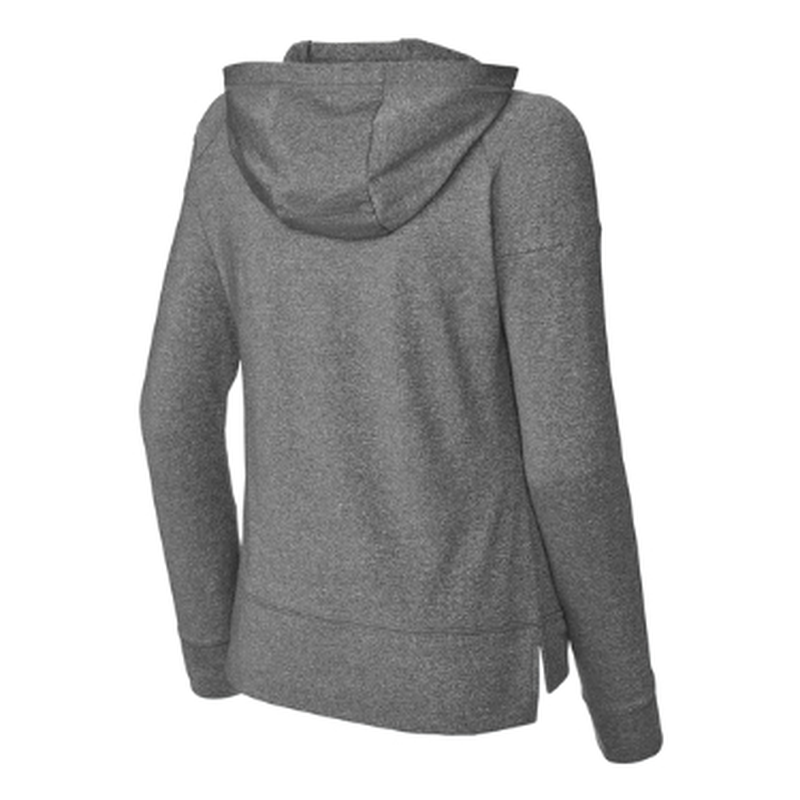KCC Sport-Tek® Women's Sport-Wick® Stretch 1/2-Zip Hoodie - Charcoal Grey Heather