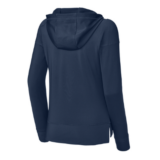 KCC Sport-Tek® Women's Sport-Wick® Stretch 1/2-Zip Hoodie - Navy