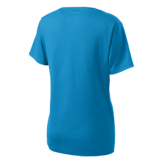 KCC IMUA Sport-Tek® Women's PosiCharge® RacerMesh® V-Neck Tee - Pond Blue