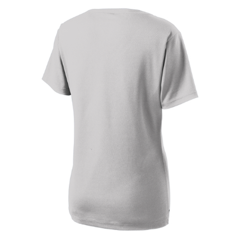 KCC IMUA Sport-Tek® Women's PosiCharge® RacerMesh® V-Neck Tee - Silver