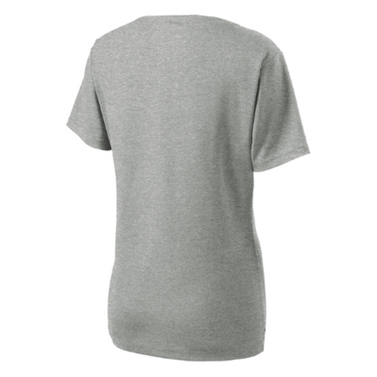 KCC IMUA Sport-Tek® Women's PosiCharge® RacerMesh® V-Neck Tee - Grey Heather