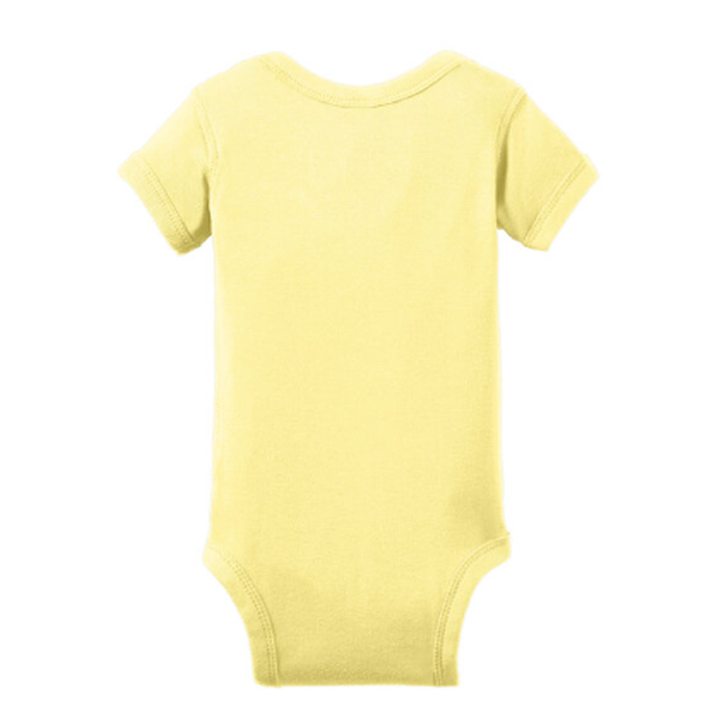 KCC Rabbit Skins™ Infant Short Sleeve Baby Rib Bodysuit - Banana