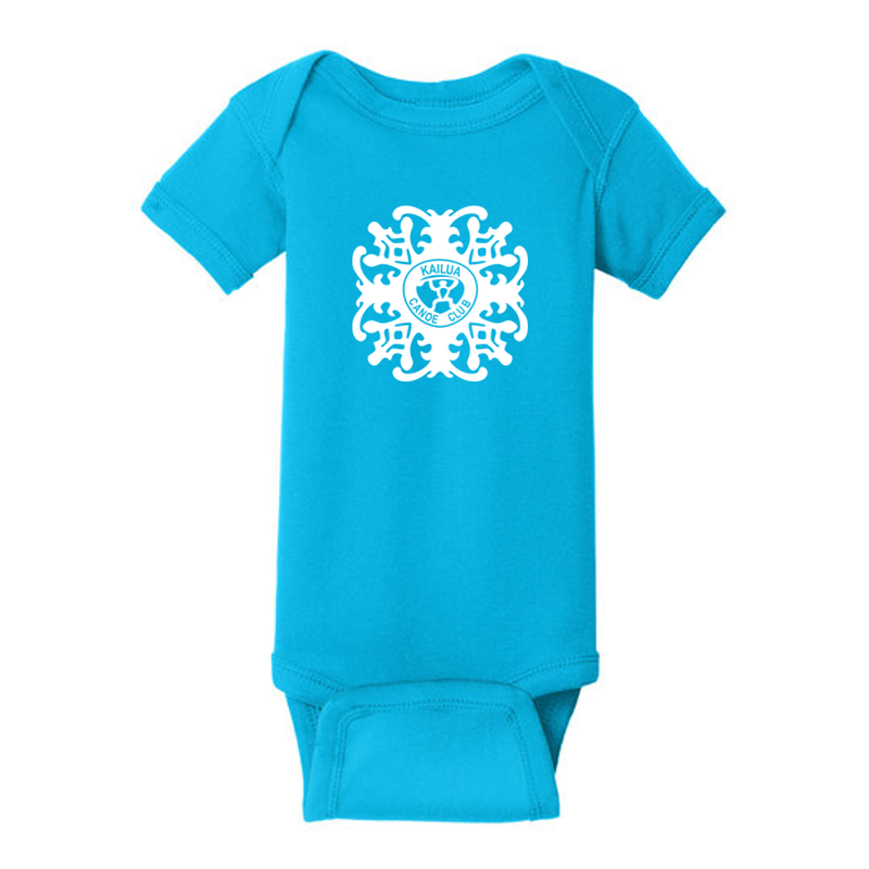 KCC Rabbit Skins™ Infant Short Sleeve Baby Rib Bodysuit - Turquoise