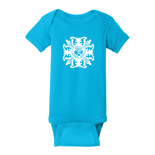KCC Rabbit Skins™ Infant Short Sleeve Baby Rib Bodysuit - Turquoise