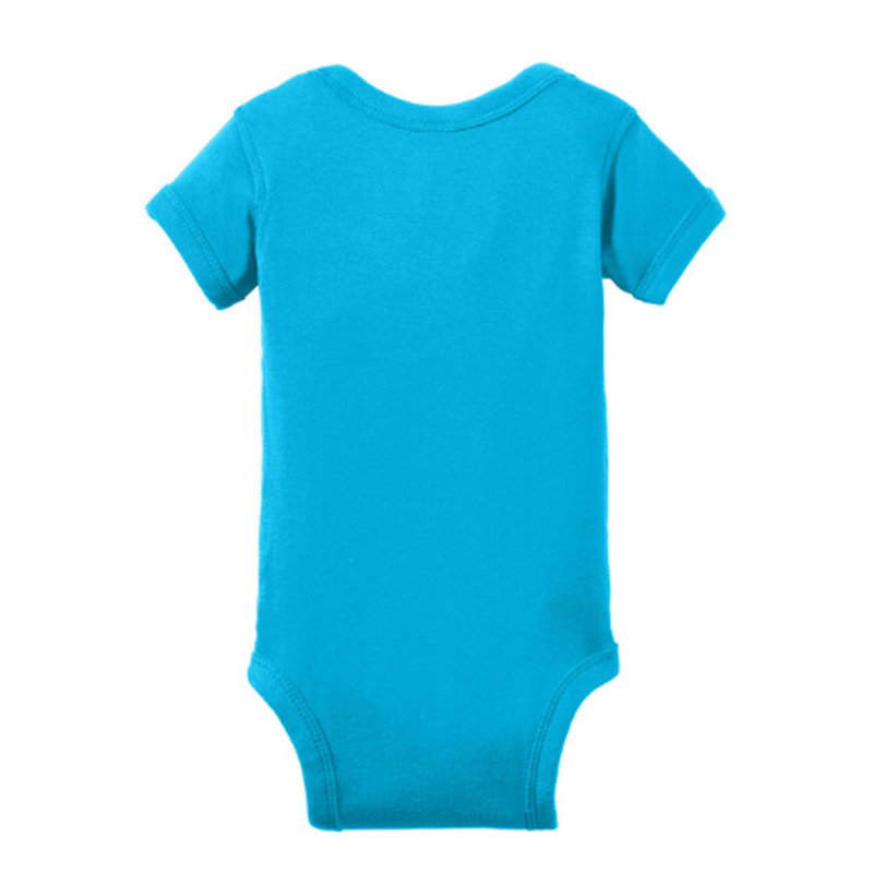 KCC Rabbit Skins™ Infant Short Sleeve Baby Rib Bodysuit - Turquoise