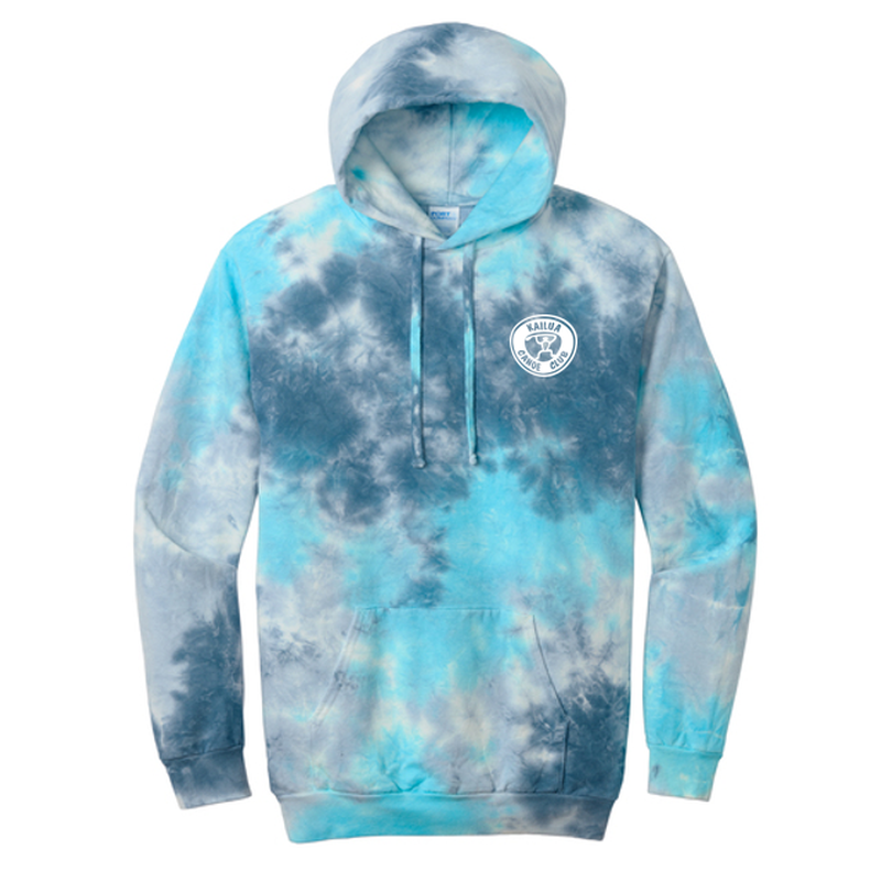KCC Port & Co™ Crystal Tie-Dye Pullover Hoodie - Lagoon Colorburst