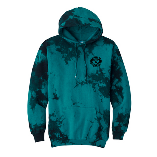 KCC Port & Co™ Crystal Tie-Dye Pullover Hoodie - Black/Teal