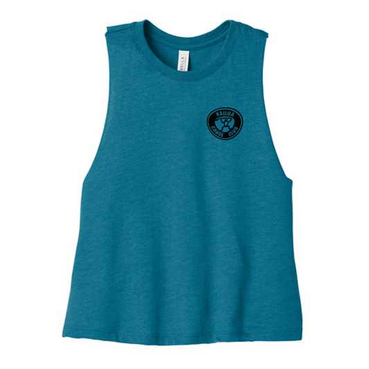 KCC BELLA+CANVAS® Women’s Racerback Cropped Tank - Heather Deep Teal