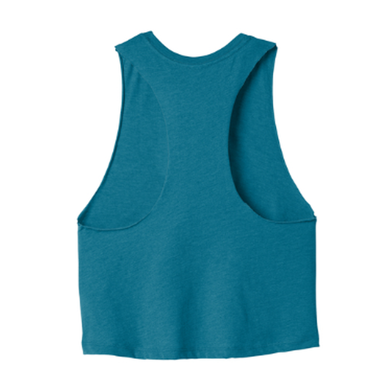 KCC BELLA+CANVAS® Women’s Racerback Cropped Tank - Heather Deep Teal