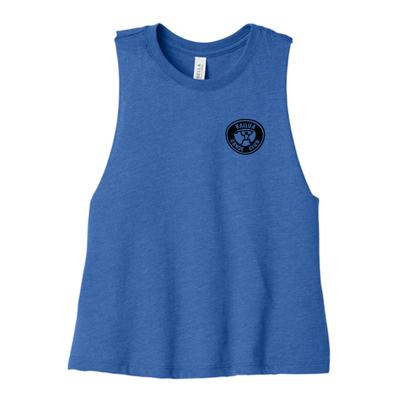 KCC BELLA+CANVAS® Women’s Racerback Cropped Tank - Heather True Royal