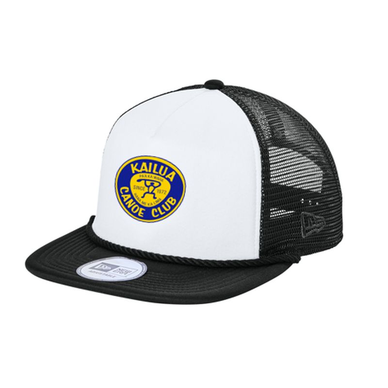 KCC New Era® Foam Rope Trucker Cap - White/ Black/ Black