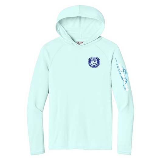 KCC A4 Cooling Performance Long Sleeve Hooded Tee - Pastel Blue