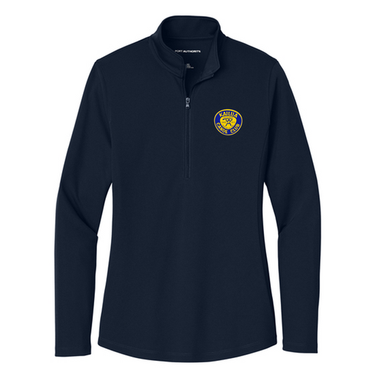 KCC Port Authority® Women's Dry Zone® UV Micro-Mesh 1/4-Zip - River Blue Navy
