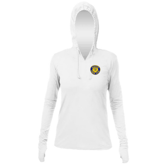 KCC Women's Breeze Tech Hooded Long Sleeve T-Shirt - White Heathered
