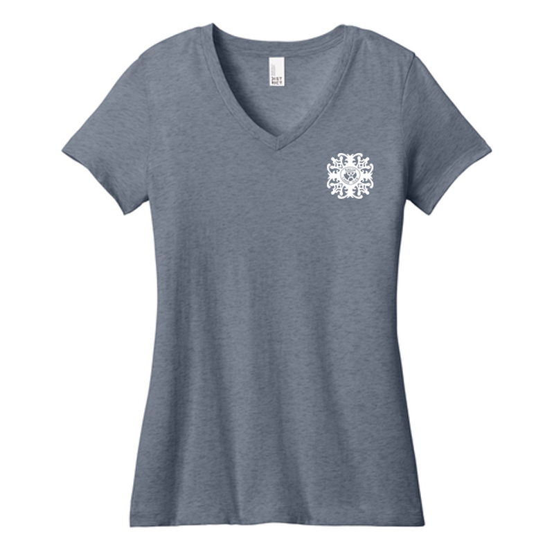 KCC District ® Women’s Perfect Weight ® V-Neck Tee - Heathered Navy