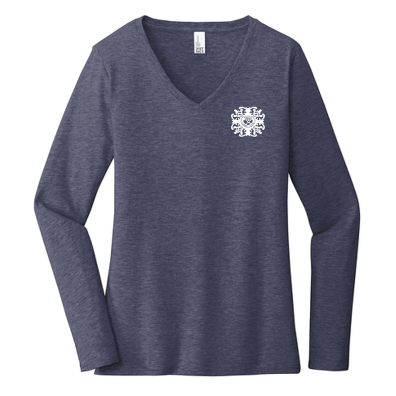 KCC District ® Women’s Very Important Tee ® Long Sleeve V-Neck - Heathered Navy
