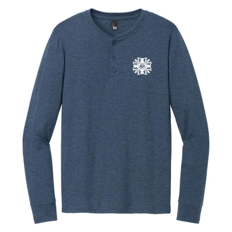 KCC District® Perfect Tri® Long Sleeve Henley - Navy Frost