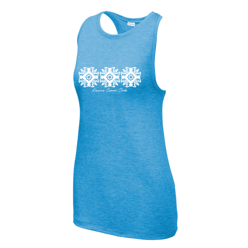 KCC Sport-Tek® Women's PosiCharge® Tri-Blend Wicking Tank - Pond Blue Heather