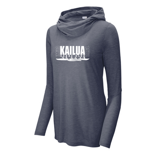 KCC Sport-Tek® Women's PosiCharge® Tri-Blend Wicking Long Sleeve Hoodie - True Navy Heather