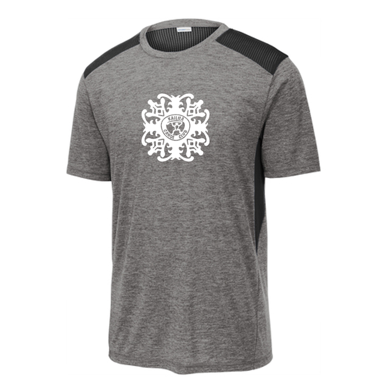 KCC Sport-Tek ® PosiCharge ® Tri-Blend Wicking Draft Tee - Black/Dark Grey Heather
