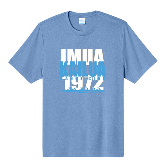 KCC IMUA Port & Co™ Heather Performance Tee - Carolina Blue Heather