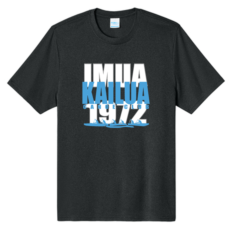 KCC IMUA Port & Co™ Heather Performance Tee - Black