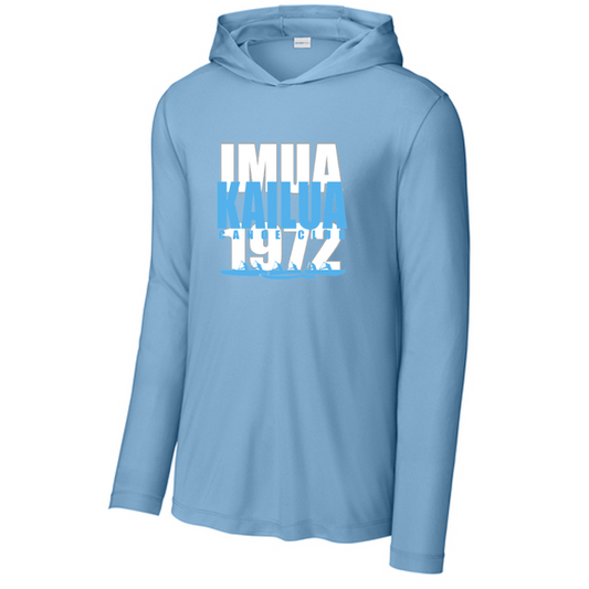 KCC IMUA Sport-Tek® Posi-UV® Pro Long Sleeve Hoodie - Light Blue