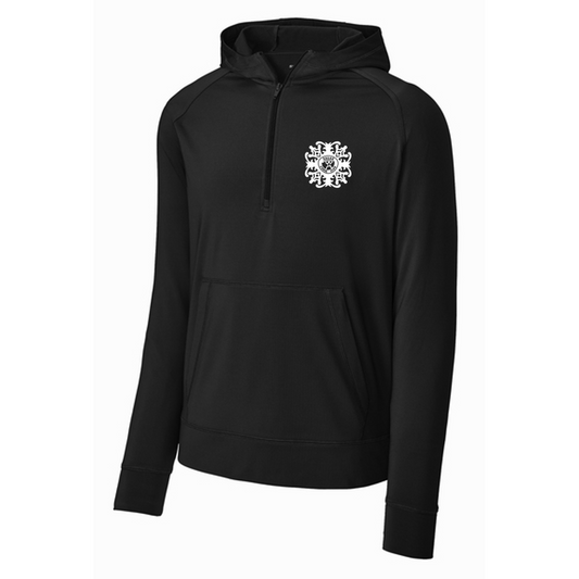 KCC Sport-Tek® Sport-Wick® Stretch 1/2-Zip Hoodie - Black