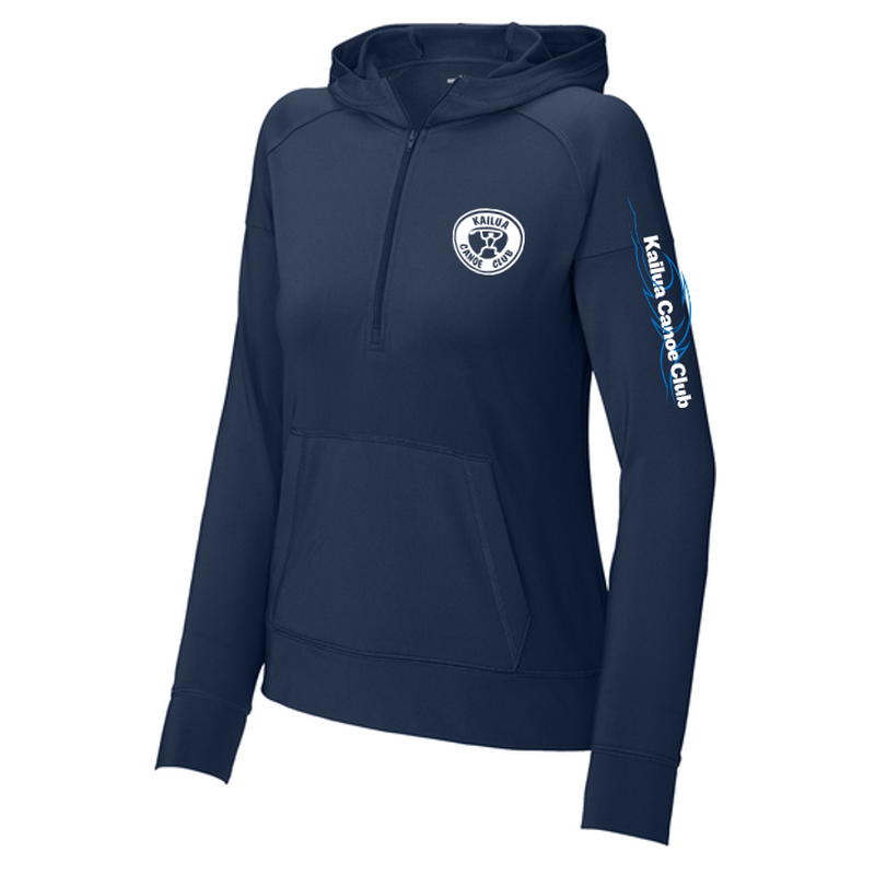 KCC Sport-Tek® Women's Sport-Wick® Stretch 1/2-Zip Hoodie - Navy