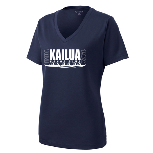 KCC IMUA Sport-Tek® Women's PosiCharge® RacerMesh® V-Neck Tee - True Navy
