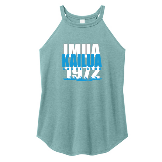 KCC IMUA District ® Women’s Perfect Tri ® Rocker Tank - Heathered Eucalyptus Blue