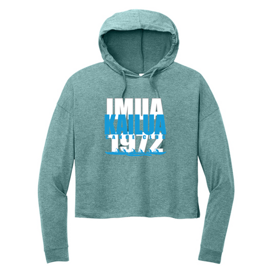 KCC IMUA District® Women’s Perfect Tri® Midi Long Sleeve Hoodie - Heathered Eucalyptus Blue